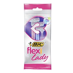تیغ اصلاح 3 لبه صابون دار 3 عددی مدل Flexi lady بیک