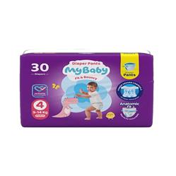پوشک شورتی کانال دار سایز4*30عدد مای بیبی