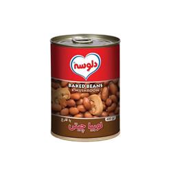 کنسرو لوبیا چیتی باقارچ400گرمی دلوسه