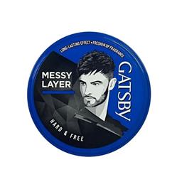 واکس مو خیلی سخت مدل messy lyer آبی 75گرمی Gatsby