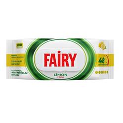 دستمال مرطوب جرمگیر چند منظوره رایحه لیمو 100 عددی فیری