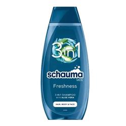 شامپو  مردانه 3*1 صورت و بدن با رایحه الوئه ورا 400ml شاوما
