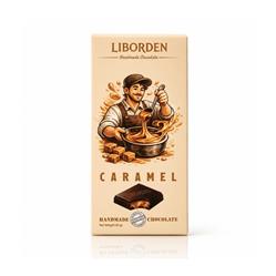 تابلت کاکائو با مغز کارامل 90 گرمی liborden