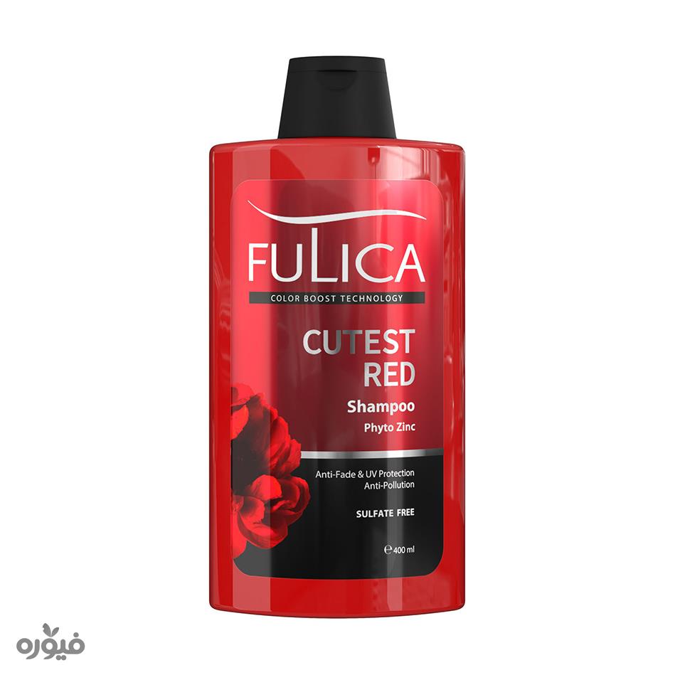 شامپو تثبیت کننده رنگ مو فولیکا مدل CUTEST RED حجم 400 میلی لیتر