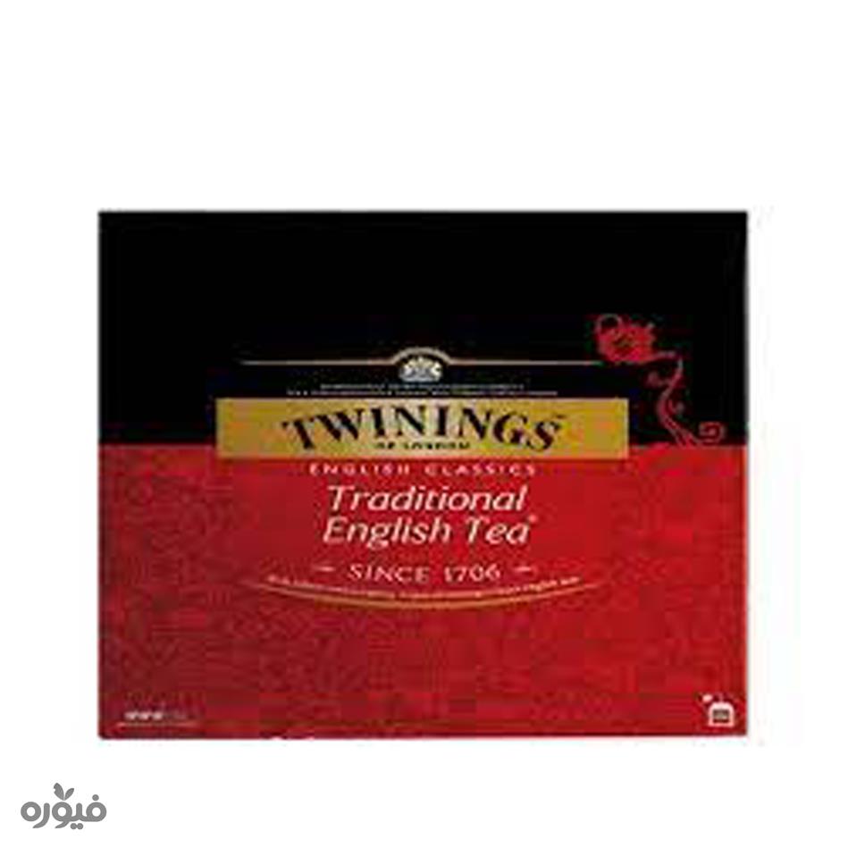 چای سیاه کیسه ای سنتی انگلیسی 100عددی توینینگز