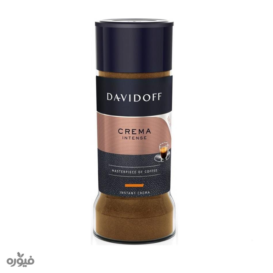 پودر قهوه اسپرسو فوری مدل crema intense  شیشه ای 90گرمی DAVIDOFF