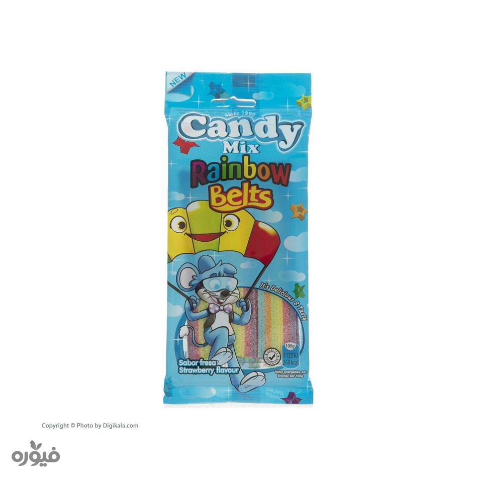 پاستیل رنگارنگ نواری 100گرمی candy mix