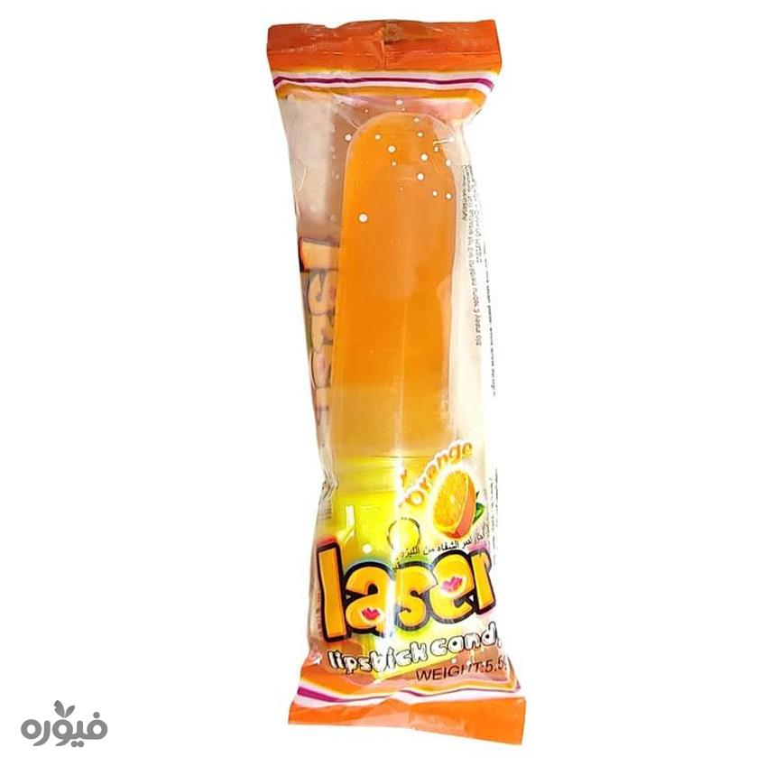 آبنبات ماتیکی پرتقالی چراغدار 7/5 گرمی لیزر